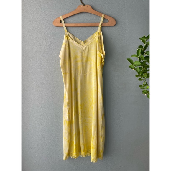 Vintage | 80s 90s Yellow Tie-Dye Slip Dress - Picture 3 of 13